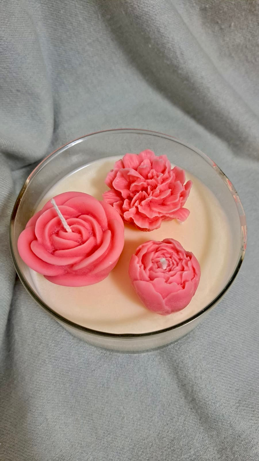 COMPOSIZIONE ROSA PETALI-MINI PECUNIA-ROSETTA