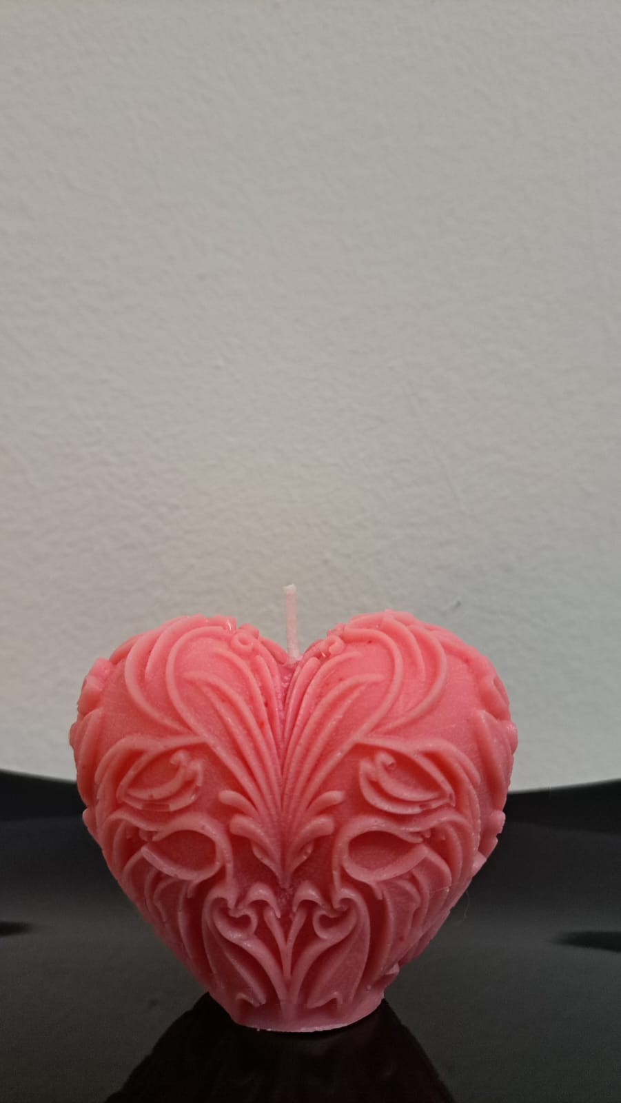 CANDELA CUORE DECORATO