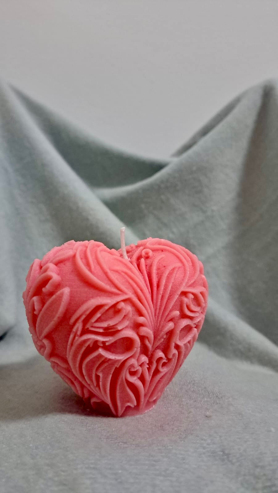 CANDELA CUORE DECORATO