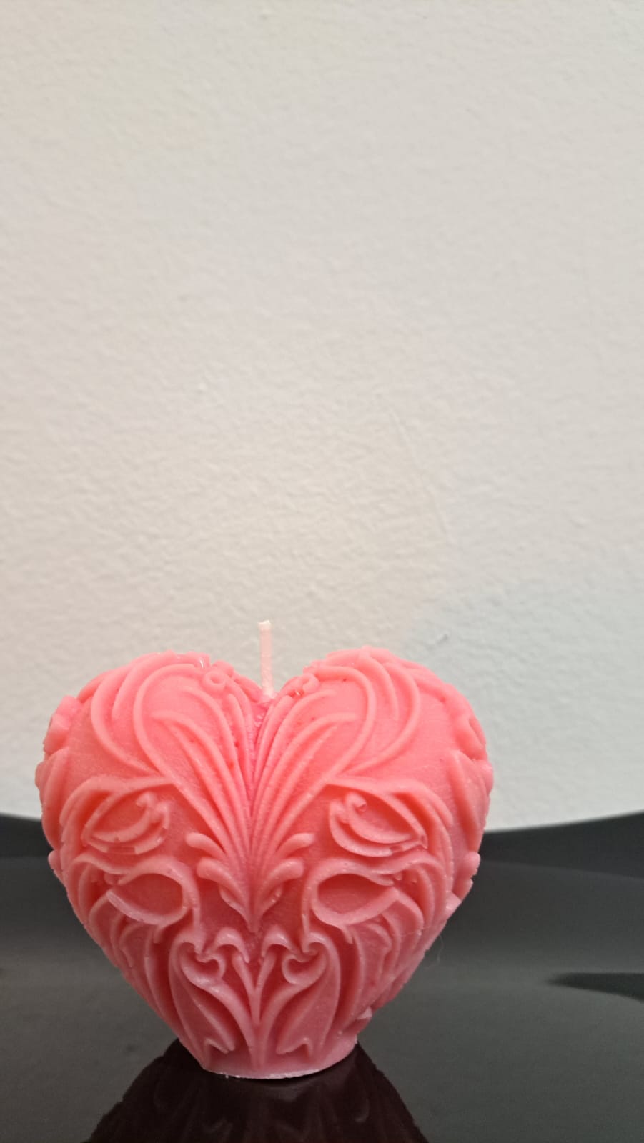 CANDELA CUORE DECORATO